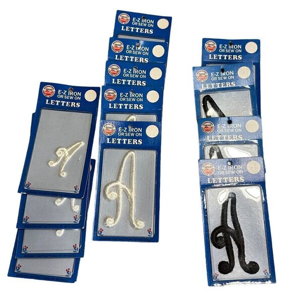 Vintage Letter A sew on or Iron on Monogram - Picture 1 of 9